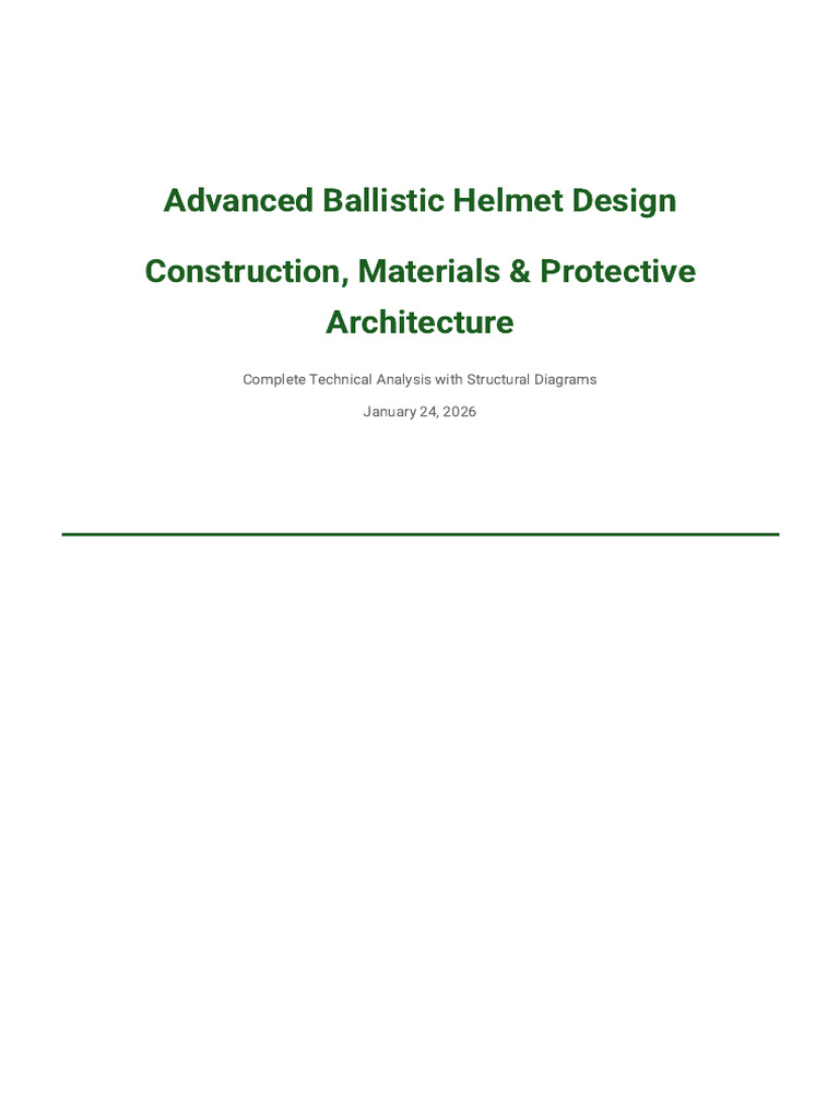 Advanced Ballistic Helmet Design & Construction | PDF | Strength Of ...