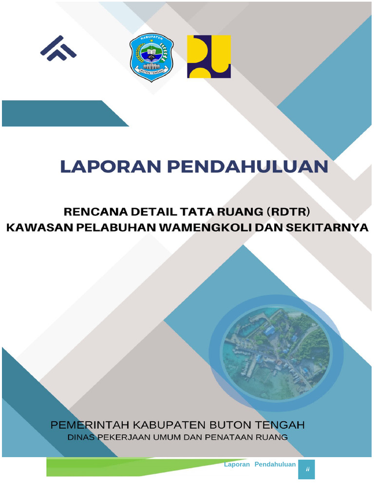 Laporan Pendahuluan RDTR Kawasan Pelabuhan Wamengkoli Dan Sekitarnya | PDF