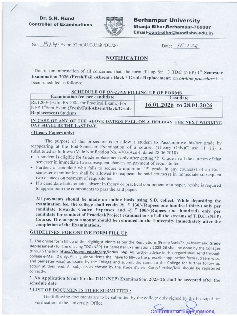 2026 NEP Ist Form Fill Up | PDF