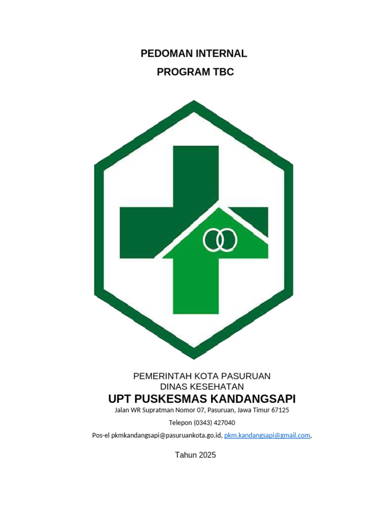 Pedoman Internal Program TBC Tahun 2025 | PDF