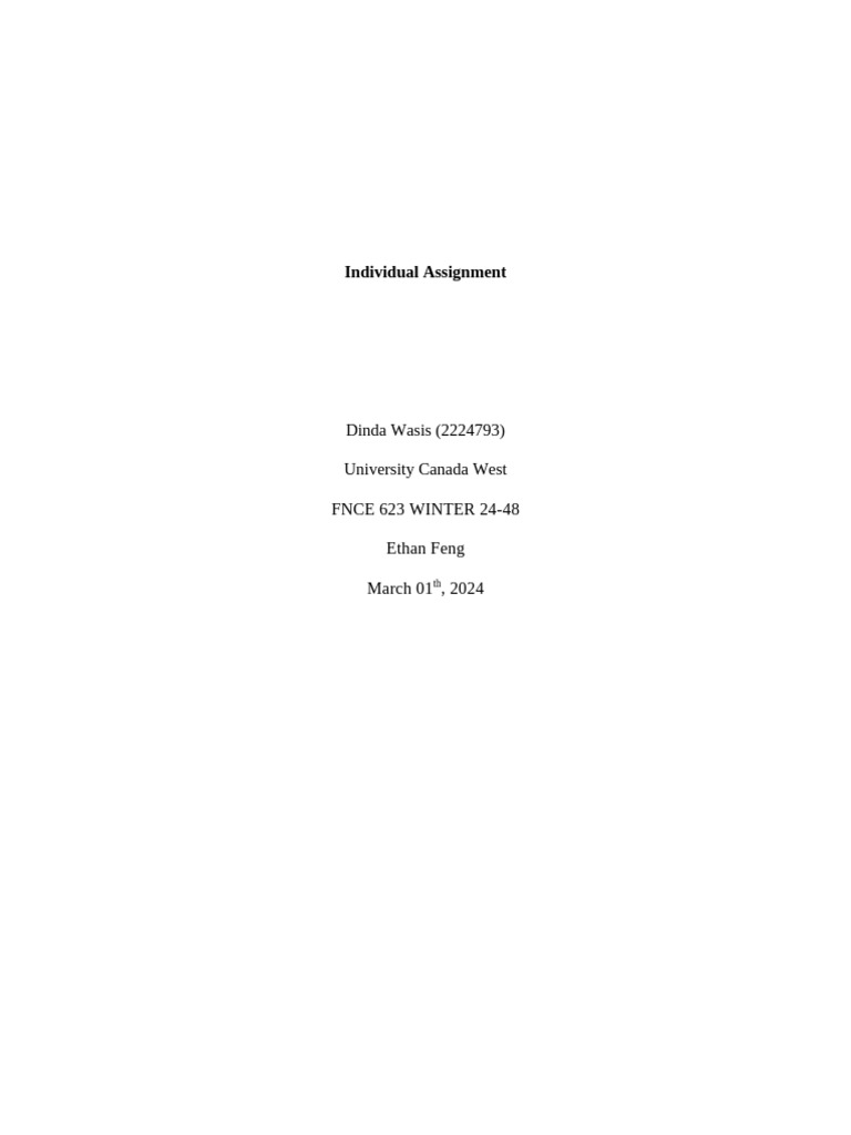Finance Assignment | PDF | Net Present Value | Private Sector