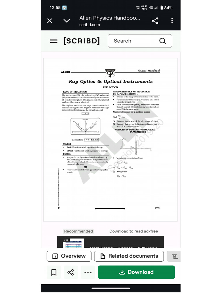 Ray Optics | PDF