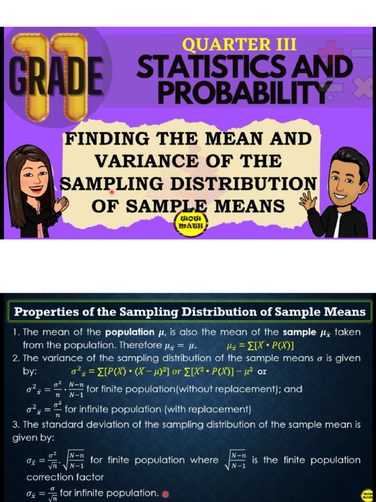 Statistics and Probability Week 6 | PDF