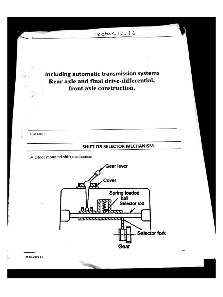 Transmission 2 &the Drive Line | PDF