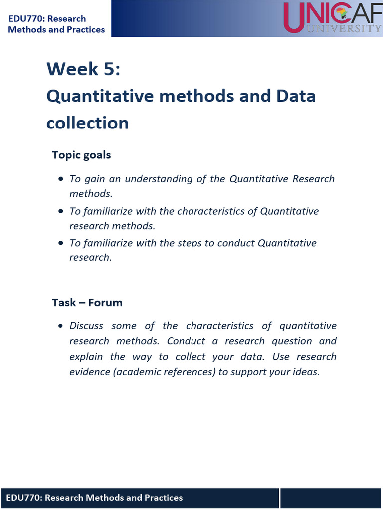 Week 5 - Quantitative Research and Data Collection-Research Methods ...