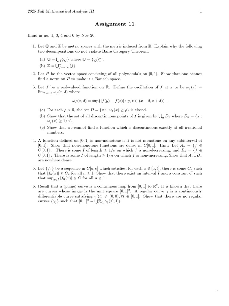 Math3060 HW11 | PDF