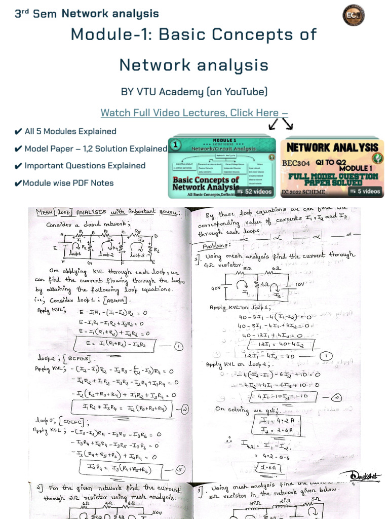 3 Mesh Analysis | PDF