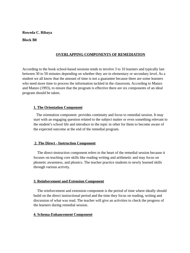 The Remedial Instruction Management | PDF | Learning | Teachers