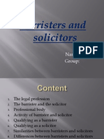 Barristers and Solicitors: Name: Group