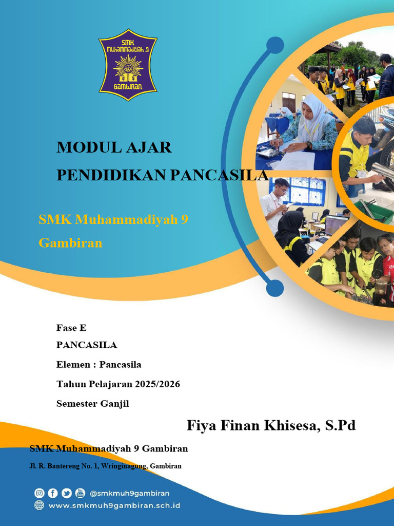 Modul Ajar Pendidikan Pancasila Kelas X Bab 1 (Semester 1) | PDF