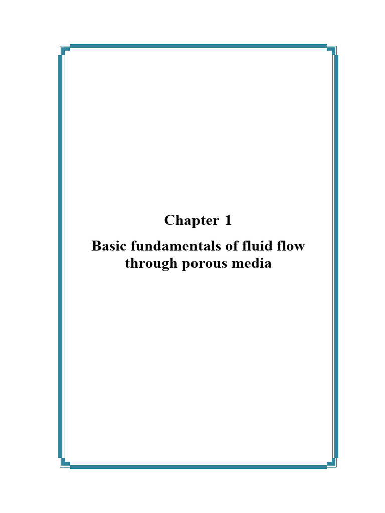 Fluid Flow in Porous Media | PDF | Fluid Mechanics | Reynolds Number