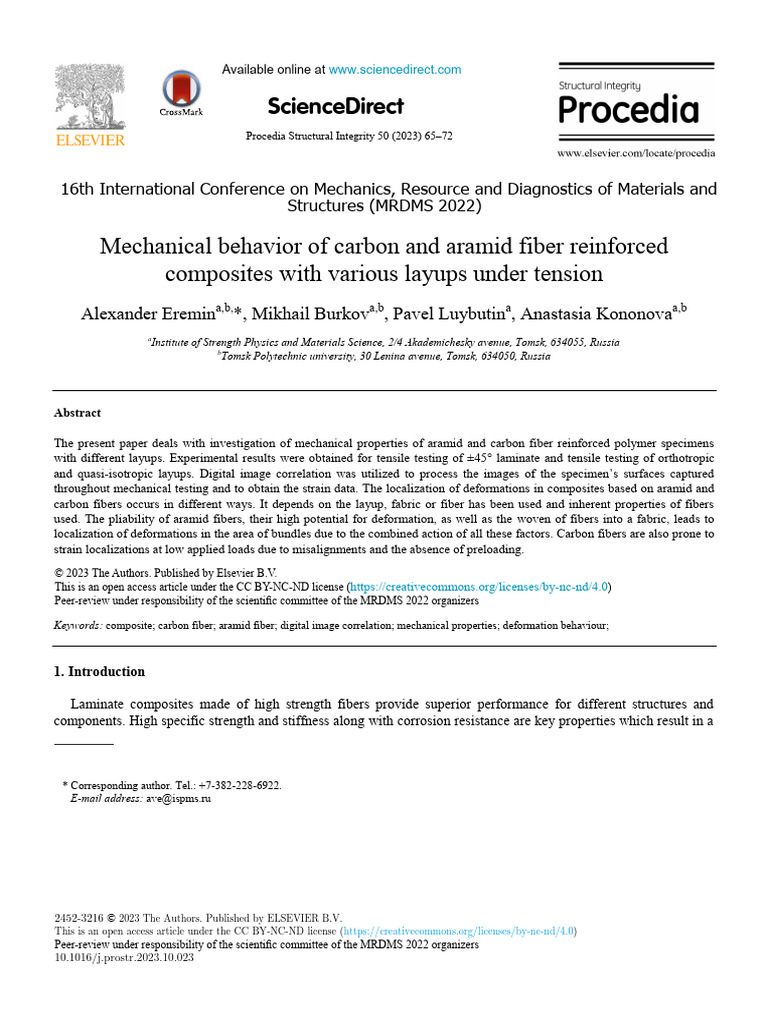 19 . Mechanical Behavior of Carbon and Aramid Fiber Reinforced ...