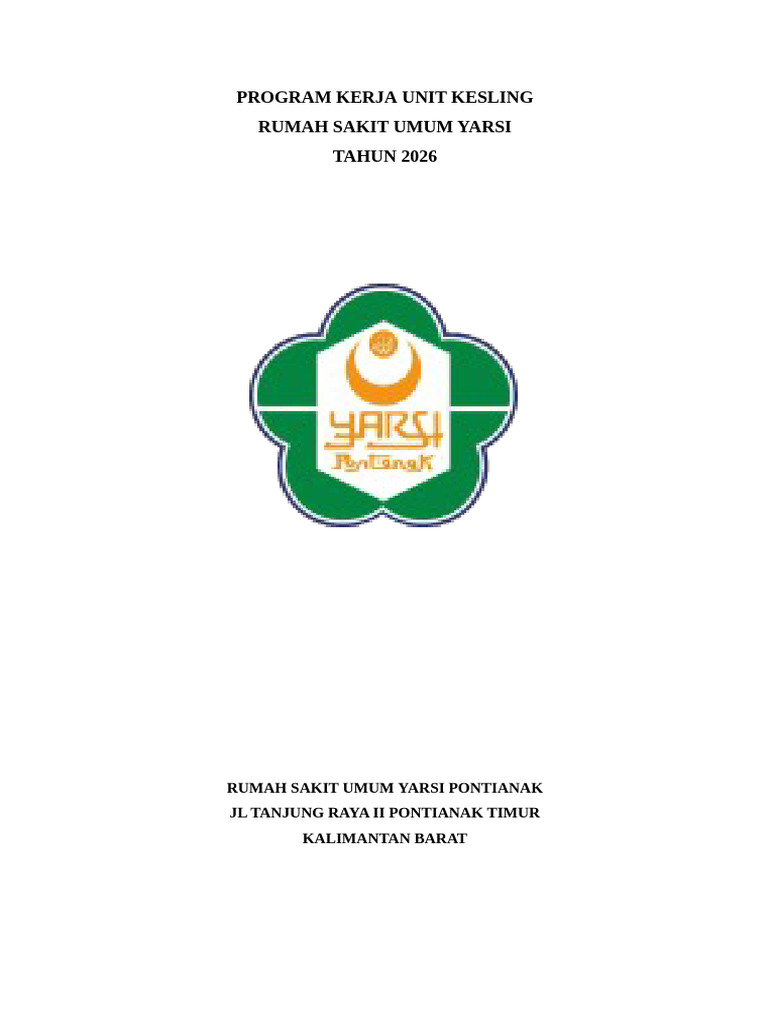 Program Kerja Unit Kesling 2026 | PDF