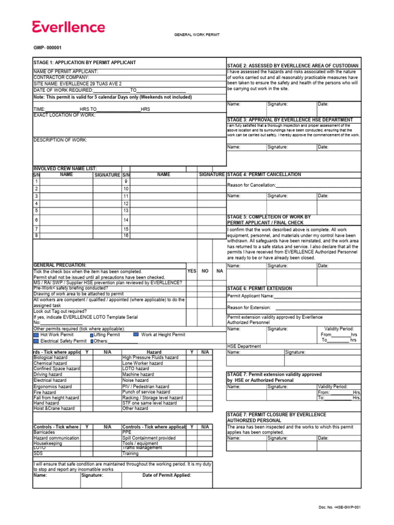 Everllence PTW (1) | PDF | Safety | Occupational Safety And Health