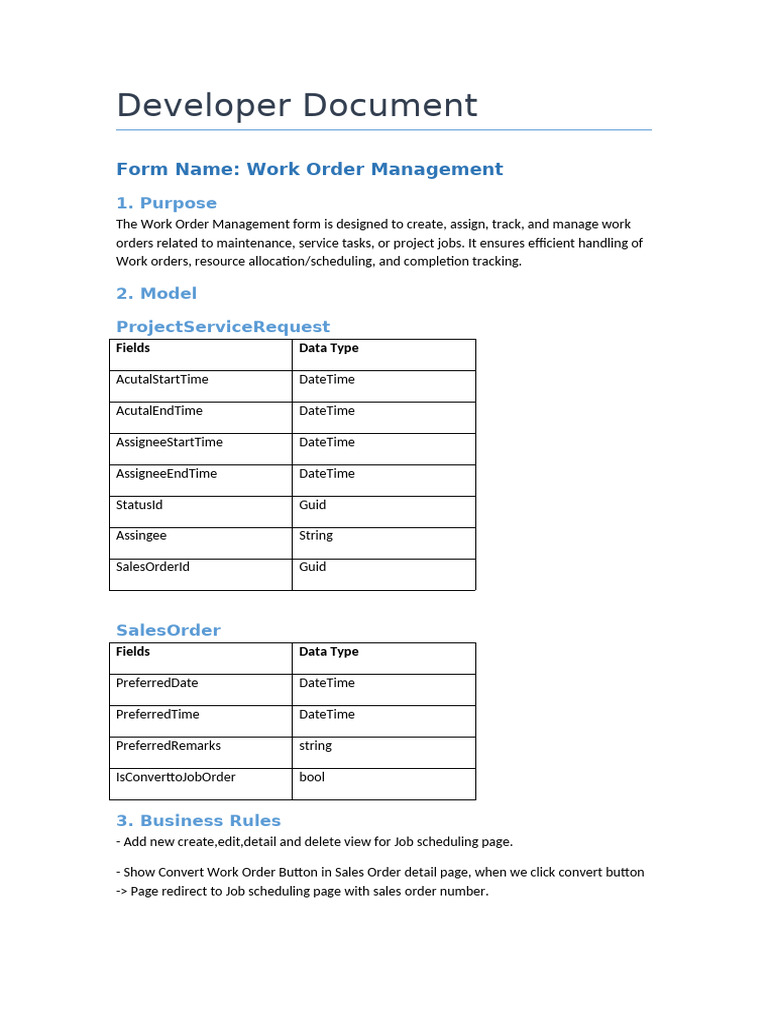 BA2673 - Work Order Management 1 | PDF