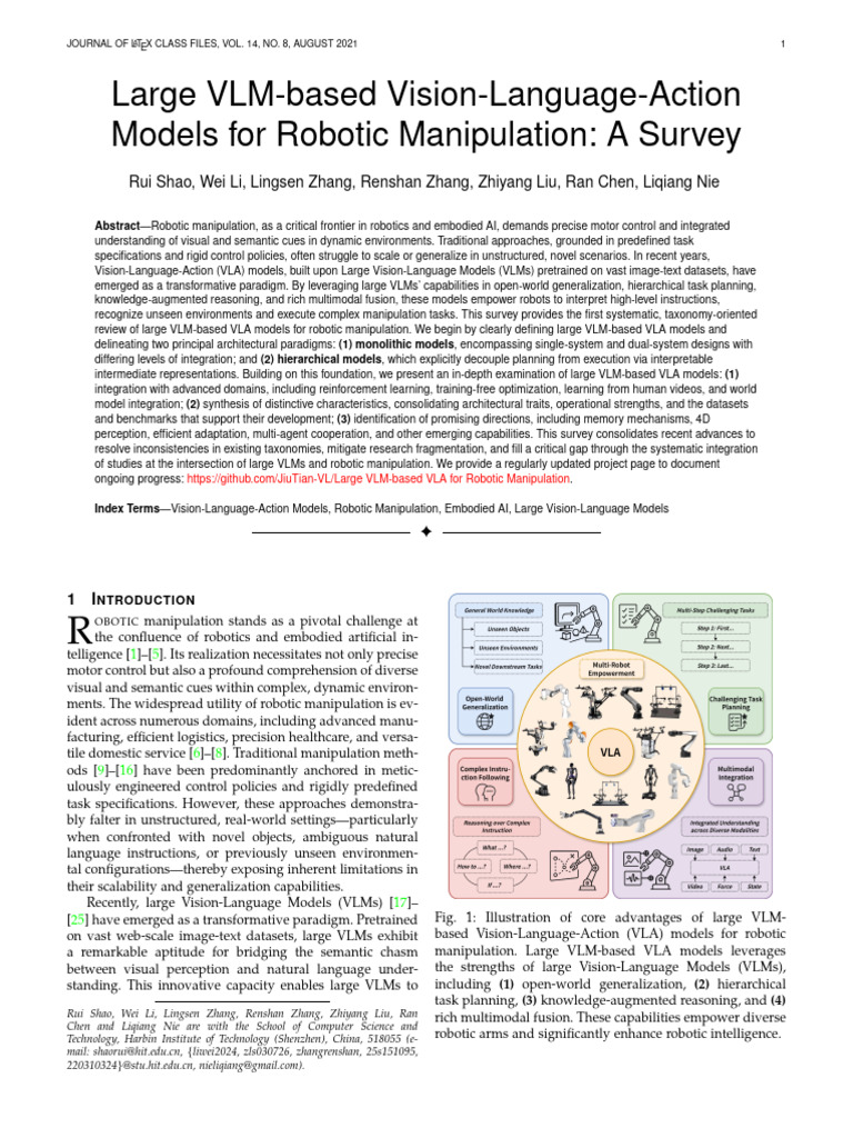 Large VLM-based Vision-Language-Action Models For Robotic Manipulation ...