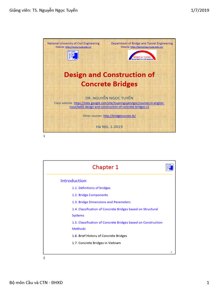 Design and Construction of Concrete Bridges | PDF | Beam (Structure ...