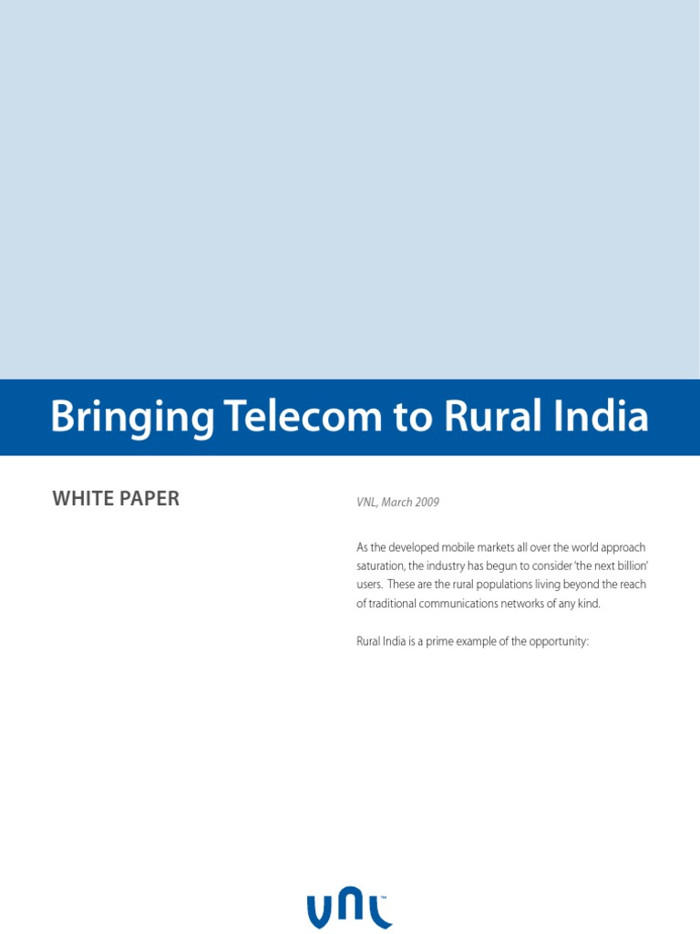 VNL WP Telecom Rural India | PDF | Mobile Phones | Gsm