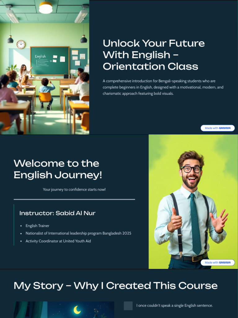 Unlock Your Future With English Orientation Class | PDF | English ...