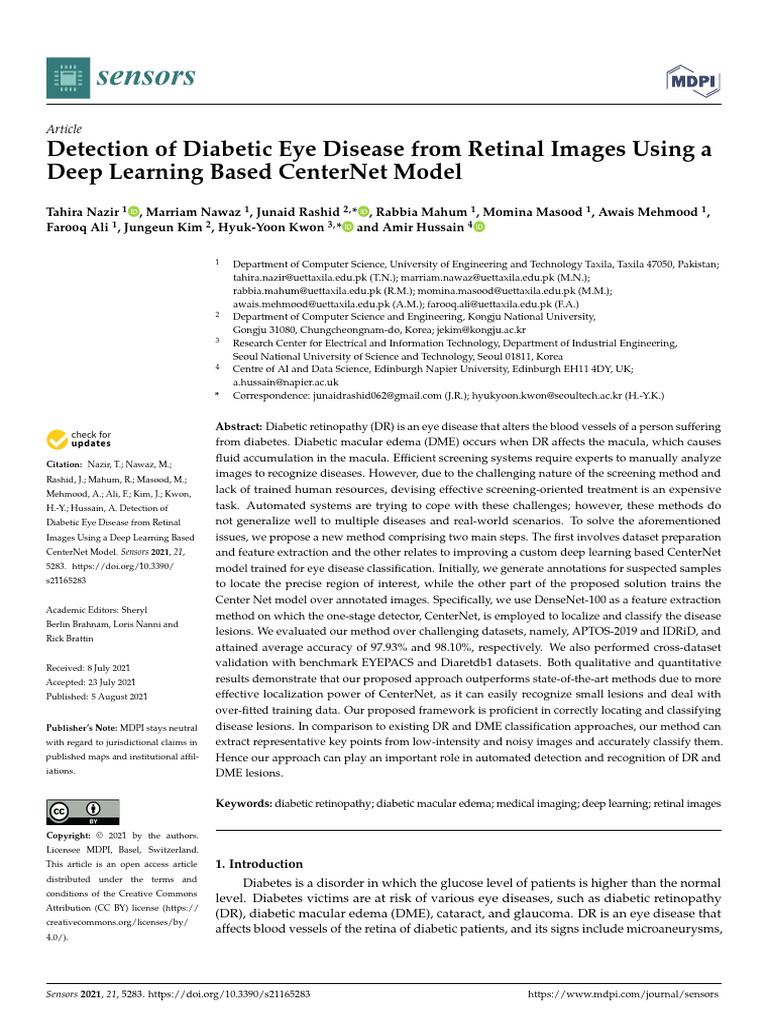 [5] 2023 Detection of Diabetic Eye Disease From Retinal Images Using a ...