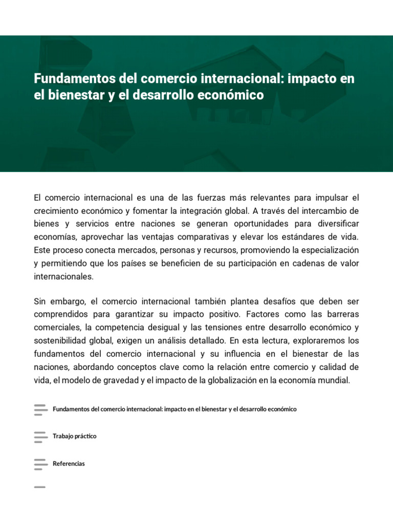 1 Fundamentos Del Comercio Internacional Impacto en El Bienestar y El ...