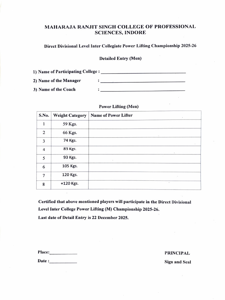 Detailed Entry Power Lifting | PDF