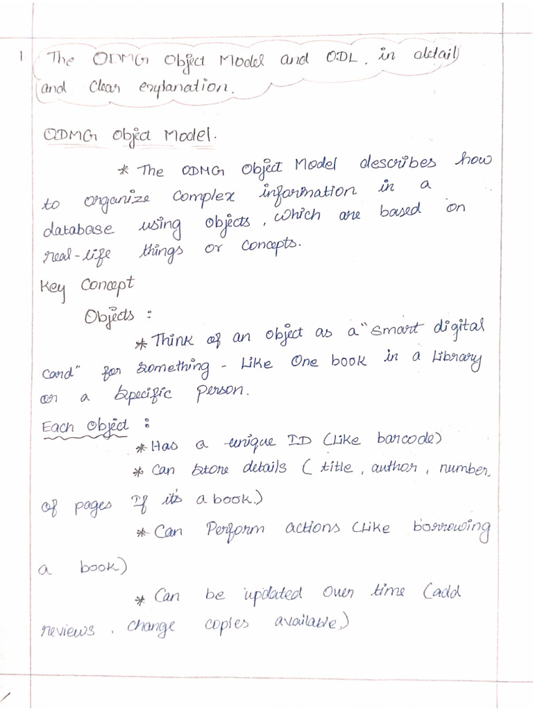 The ODMG Object Model and ODL | PDF