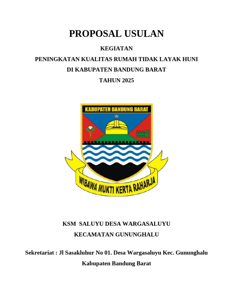 Proposal Usulan RTLH 2025 Pencegahan | PDF