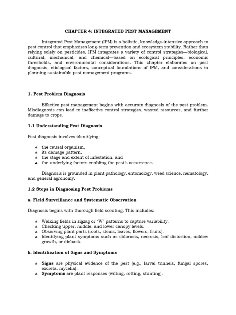 Chapter 4. Integrated Pest Management | PDF | Pesticide | Pest (Organism)