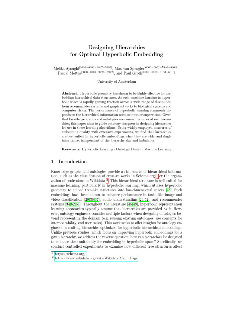 Ayoughi 等 - Designing Hierarchies for Optimal Hyperbolic Embedding ...
