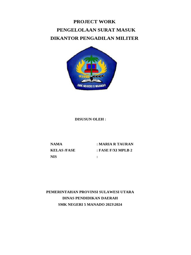 Project Work Maria Baru | PDF