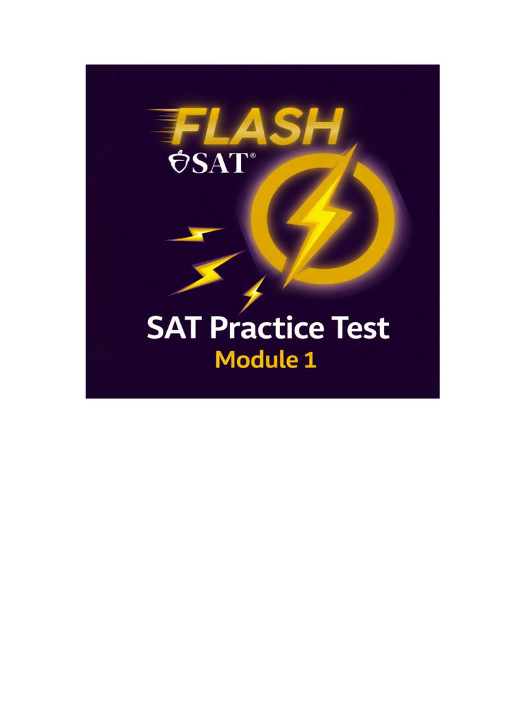 FLASH SAT Practice Test Module 1 | PDF | Area | Circle