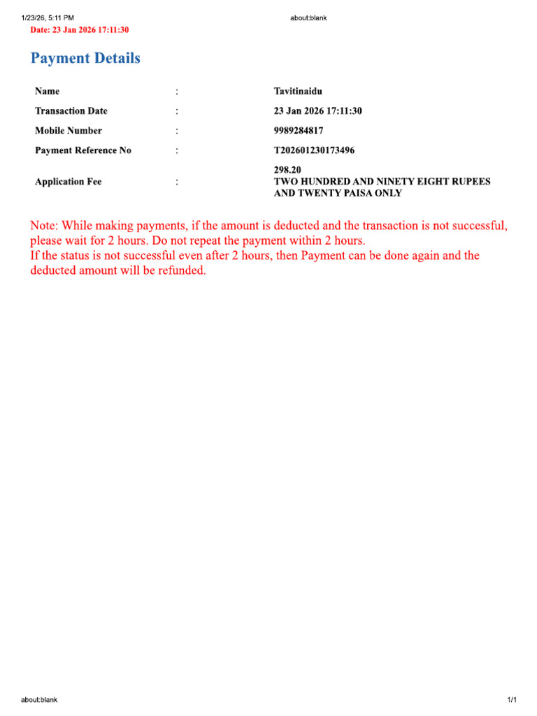 Payment Receipt | PDF