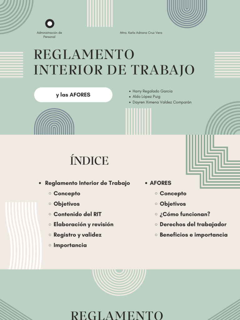 Reglamento Interior de Trabajo | PDF