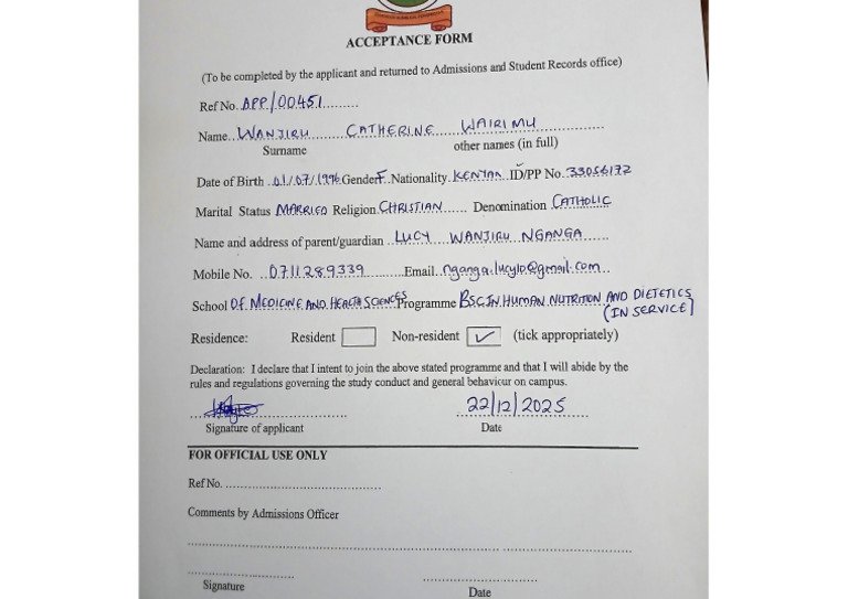 Acceptance Form | PDF