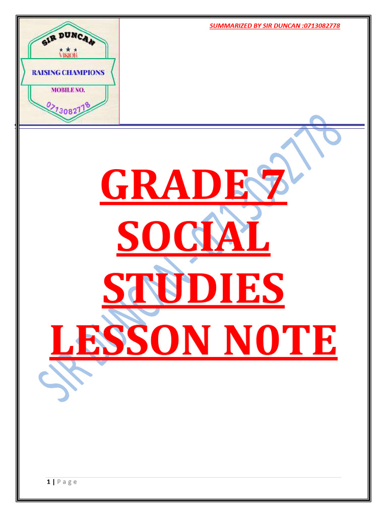 Grade 7 SST Notes by Sir Duncan | PDF | Planets | Sun