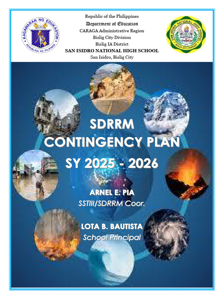 Contingency Plan - Sinhs - SDRRM - 2025 | PDF | Emergency Management ...