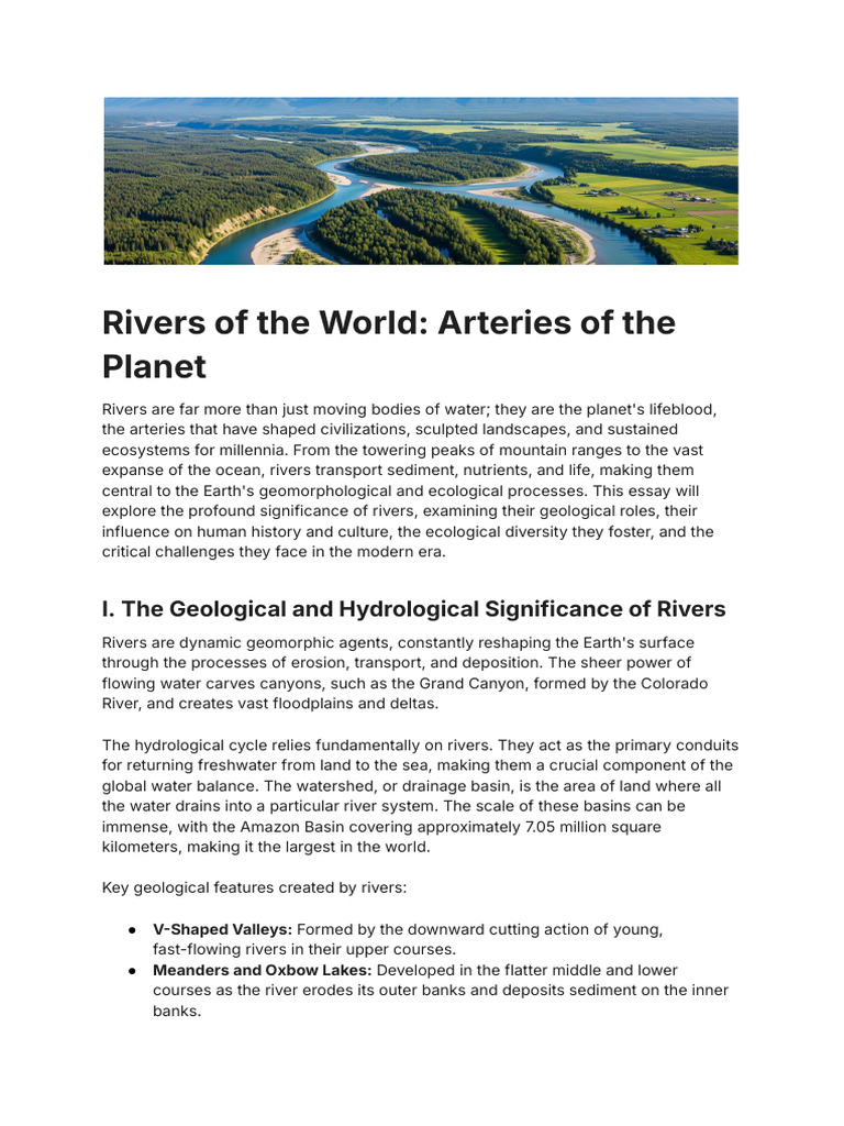 Rivers of The World | PDF | River | Eutrophication