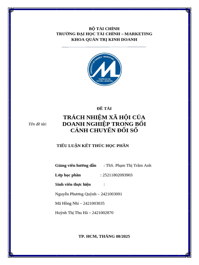 tiểu luận ddtd | PDF