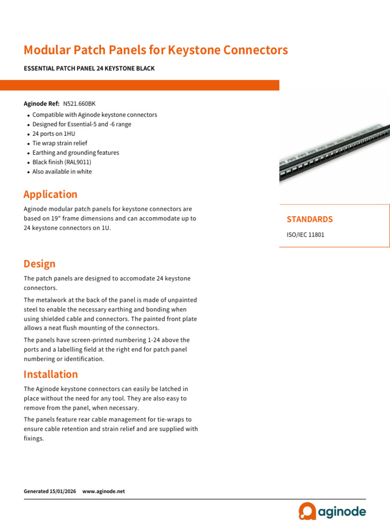 Essential Patch Panel 24 Keystone Black | PDF