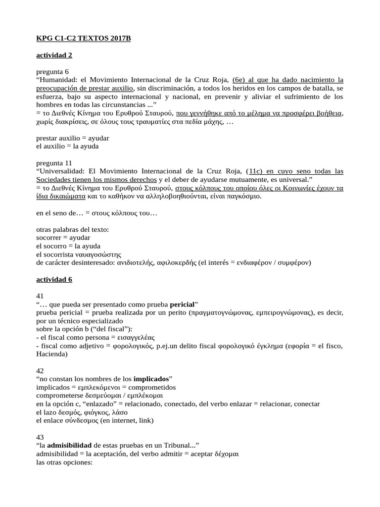 Vocabulario de Textos de c1-c2 2017b | PDF | Mecánica del lenguaje ...