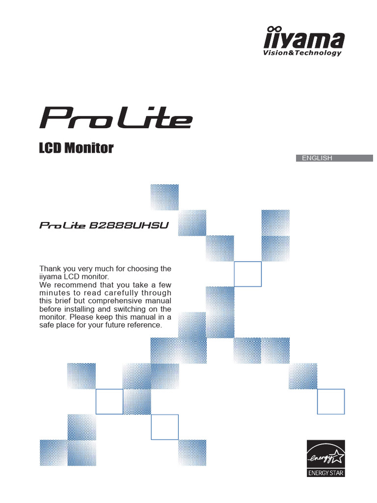 B2888UHSU Usermanual e | PDF | Computer Monitor | Display Resolution