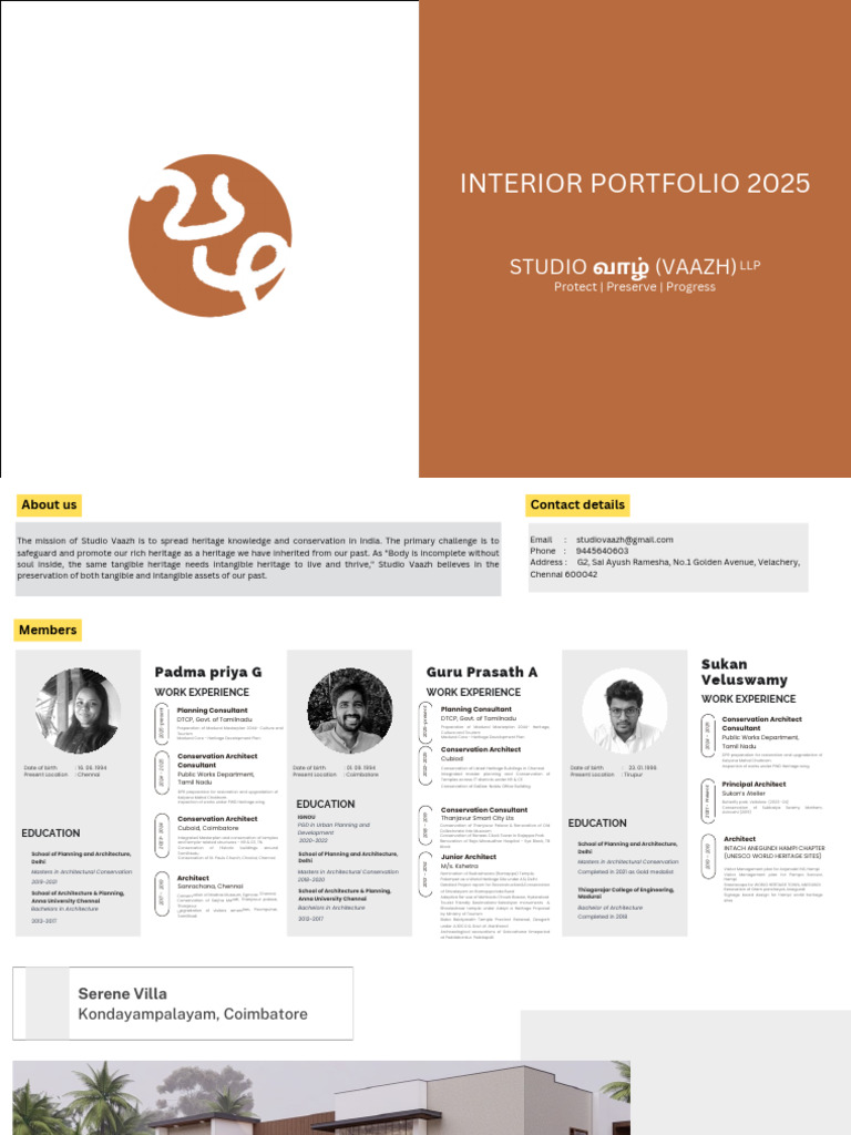 Interiors Profile - Studio Vaazh | PDF | Tamil Nadu