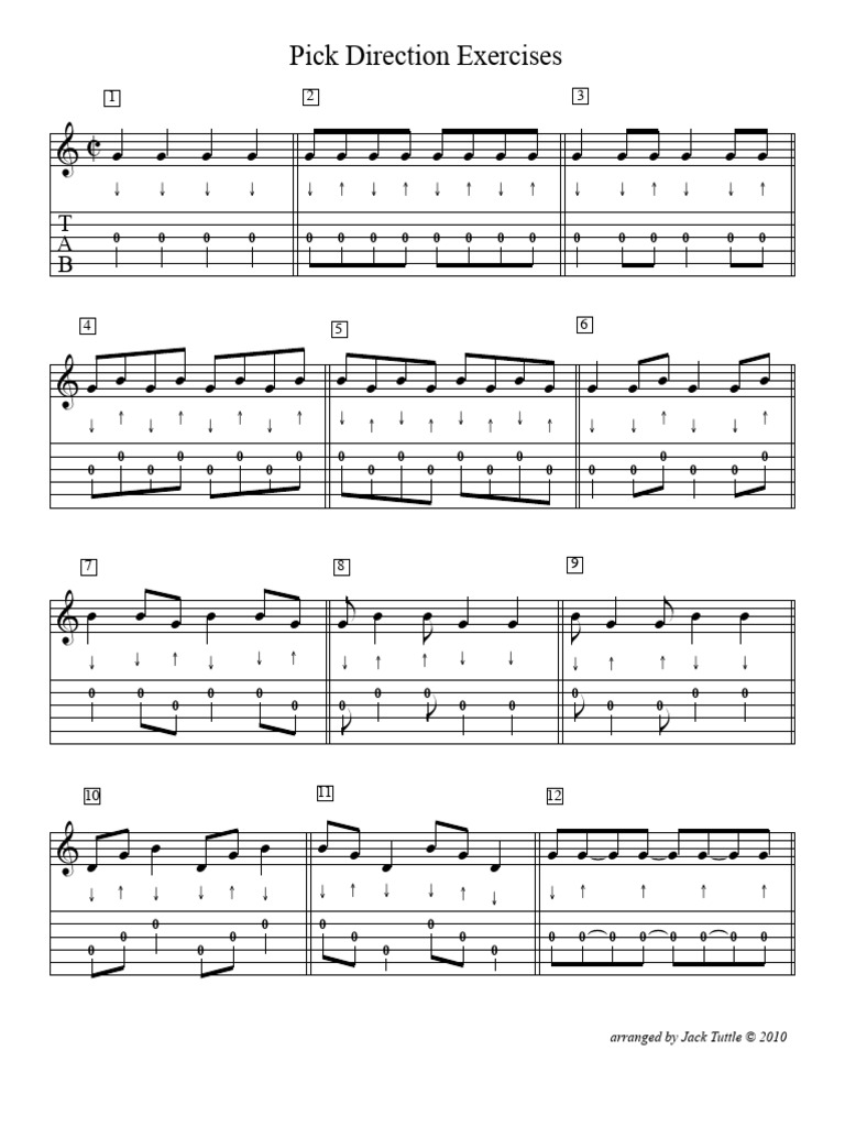 Guitar Pick Exercises | PDF