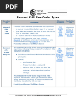 Texas Child Care Minimum Standards | PDF | Child Care | Relationships