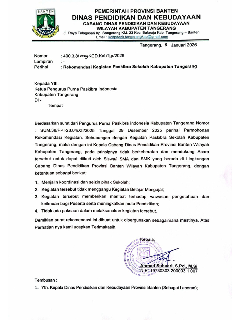 Surat Rekom KCD | PDF