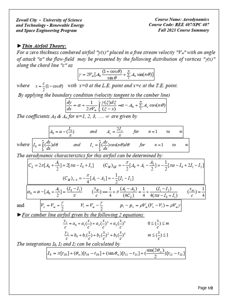 This Airfoil Theory | PDF | Airfoil | Aerospace Engineering