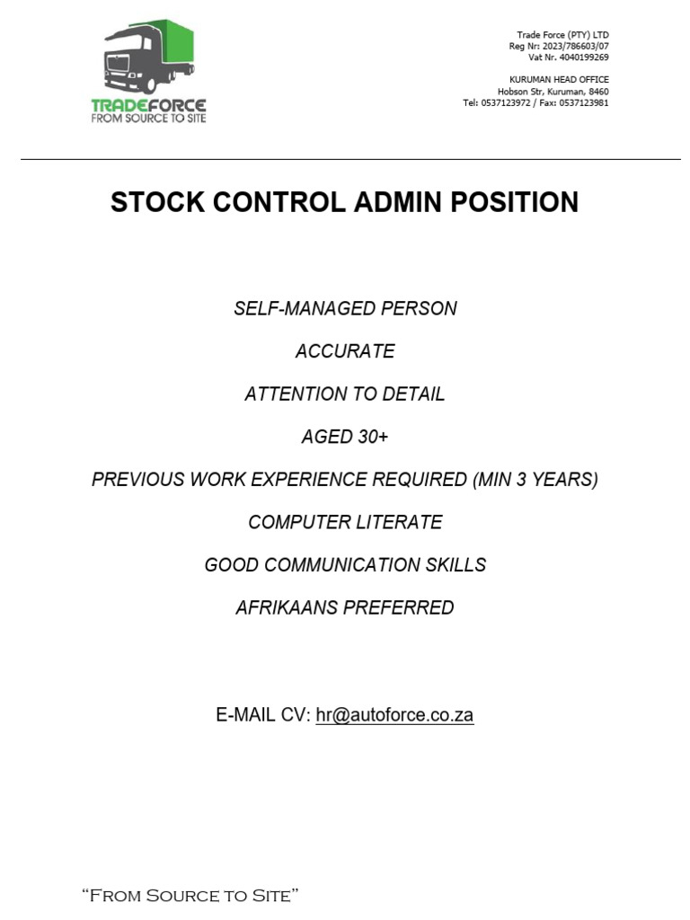 Stock Control | PDF