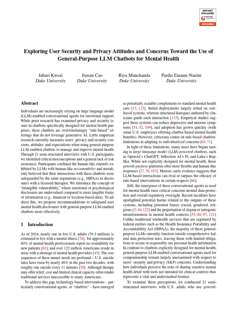 Paper 4 | PDF | Mental Health | Privacy