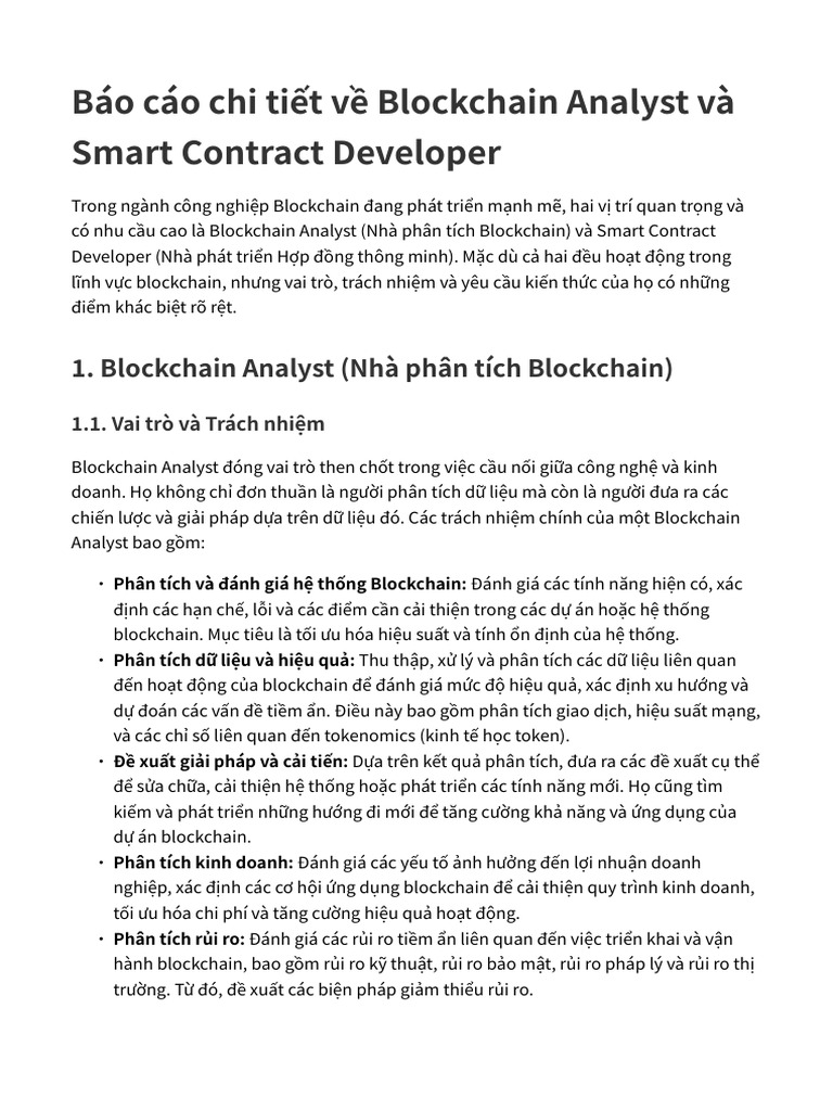 Blockchain Roles Report | PDF